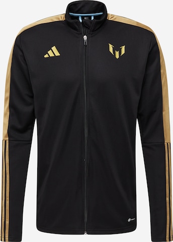 ADIDAS PERFORMANCE Trainingsjack 'Messi X ' in Zwart: voorkant