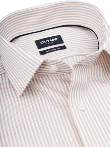 OLYMP Regular Fit Hemd 'Luxor'‌‌‌‌‌ in Beige