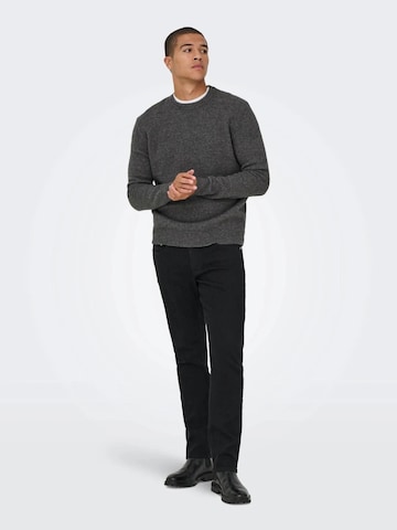 Only & Sons Trui '22035025' in Grijs