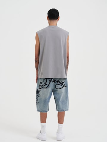 Ed Hardy T-shirt 'Don Ed Montage' i grå