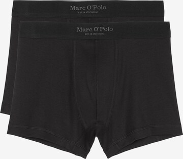 Marc O'Polo Boxershorts ' Iconic Rib ' in Zwart: voorkant