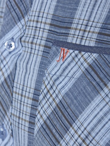 Jan Vanderstorm Comfort fit Button Up Shirt 'Hagbur' in Blue
