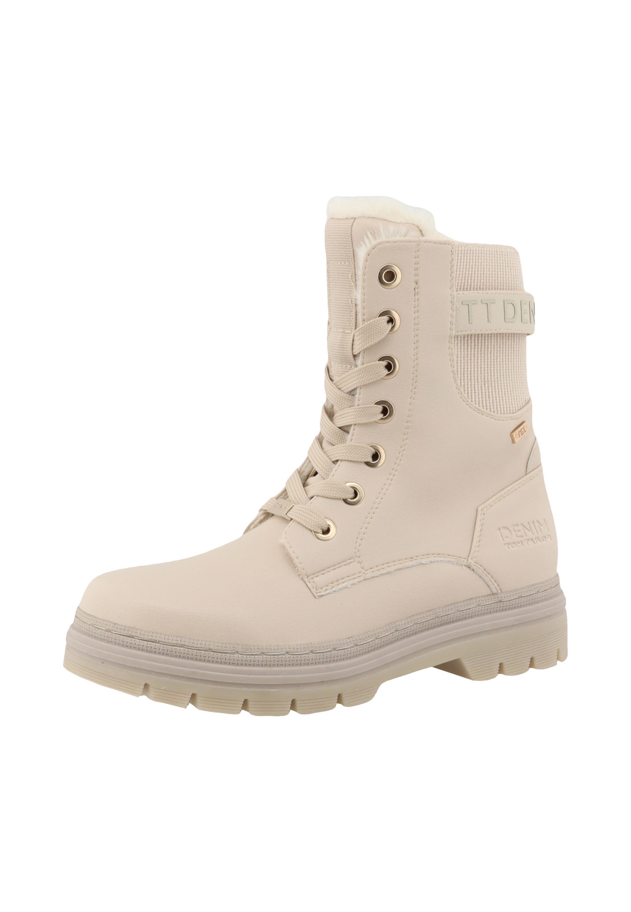Stivaletto stringato di TOM TAILOR in beige: frontale