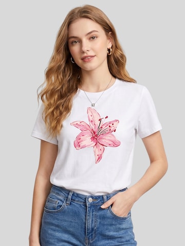 T-shirt 'Women's Summer Short Sleeves Tops' LapaPlus en blanc : devant