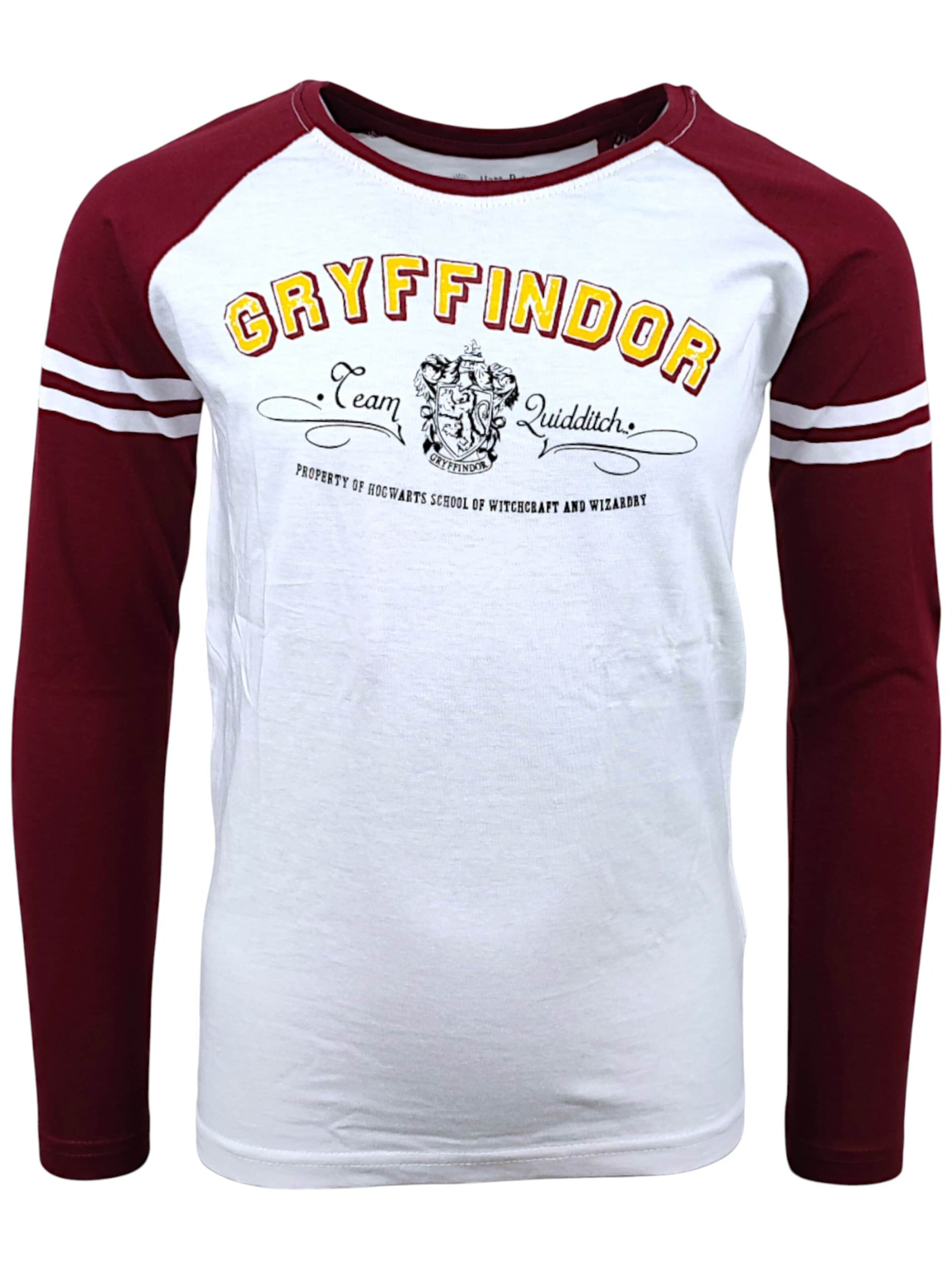 Harry Potter Shirt 'Harry Potter Langarmshirt' in White: front