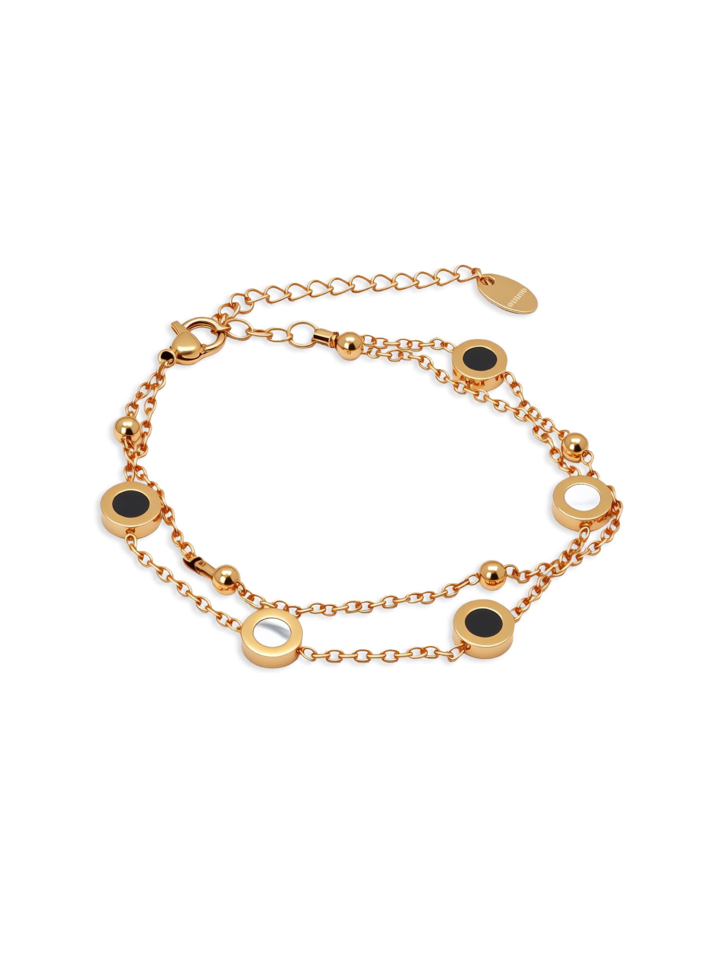 Nemomatheo Bracelet 'Luna Dual' in Beige: front
