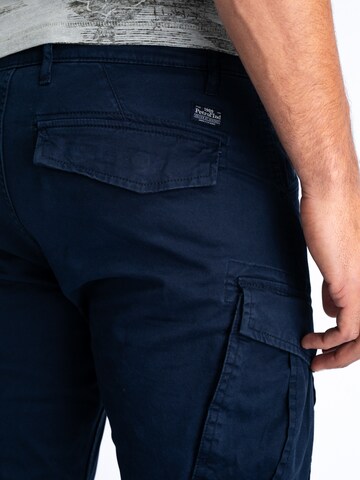 Petrol Industries Slimfit Cargobroek 'Waikiki' in Blauw