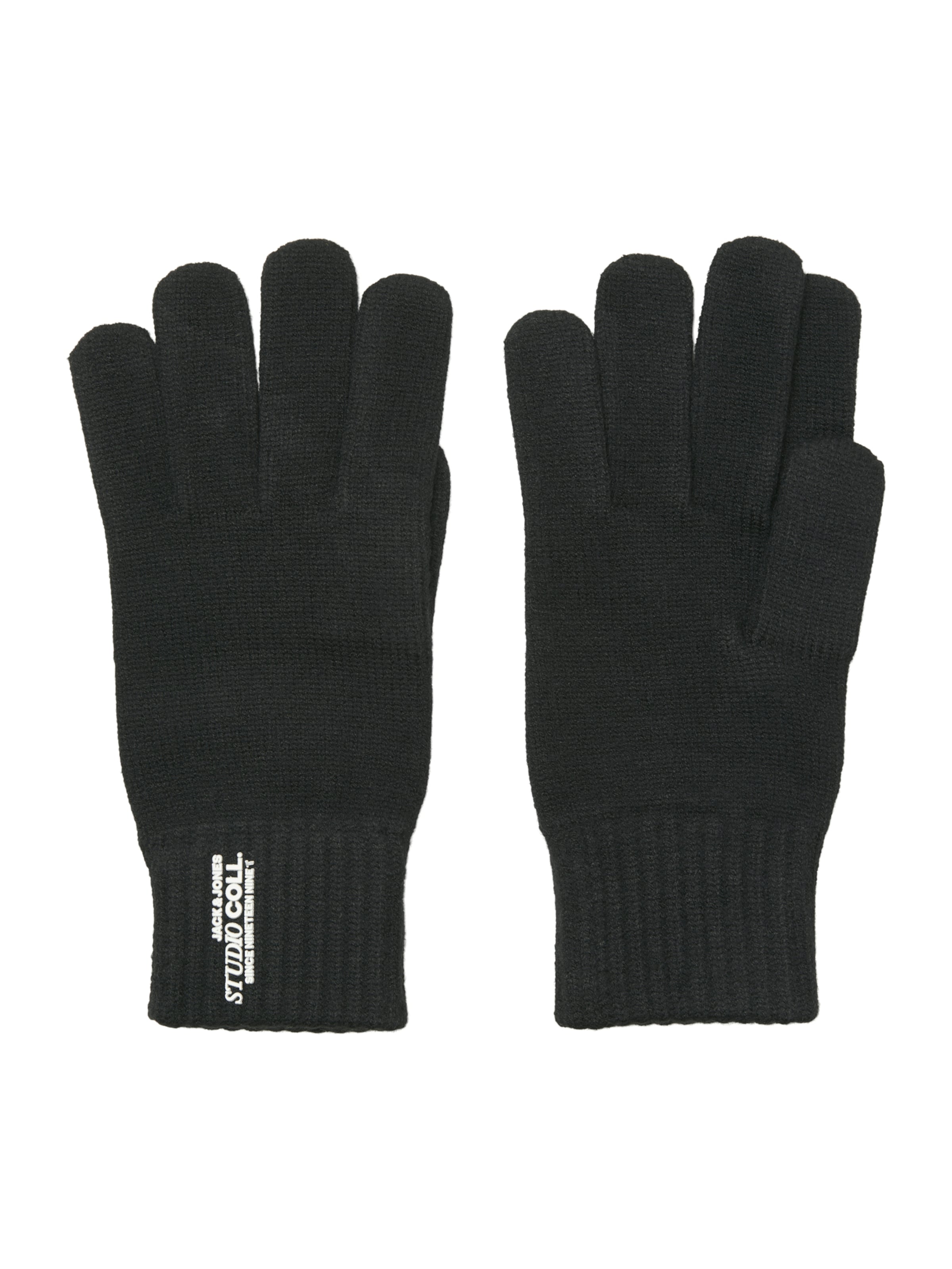 JACK & JONES Full finger gloves 'JACCOLL' in Black: front