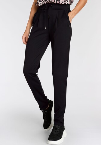 LAURA SCOTT Regular Pants in Black: front