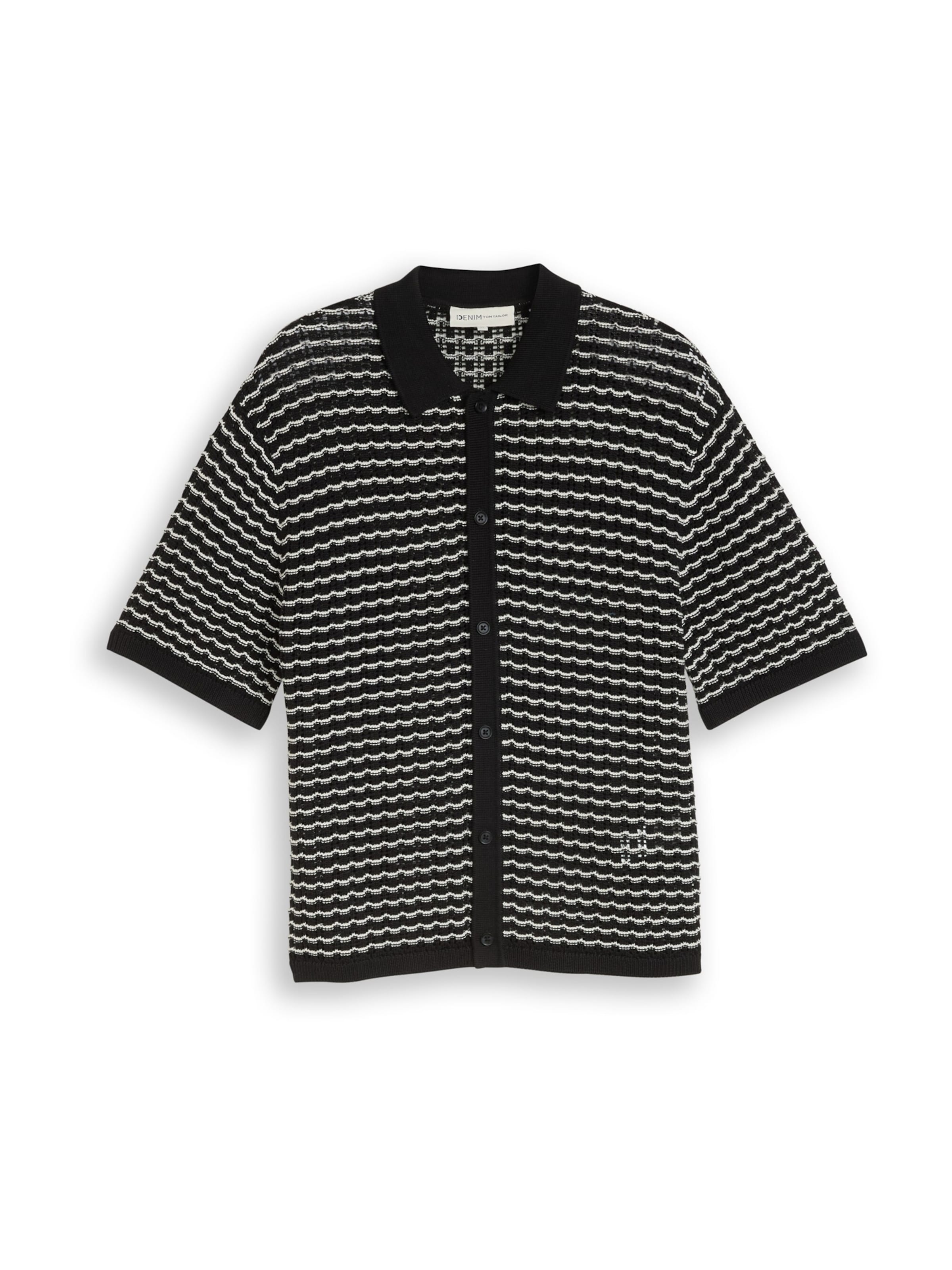 TOM TAILOR DENIM Kardigan w kolorze czarny: przód