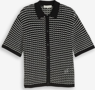TOM TAILOR DENIM Gebreid vest in Zwart: voorkant