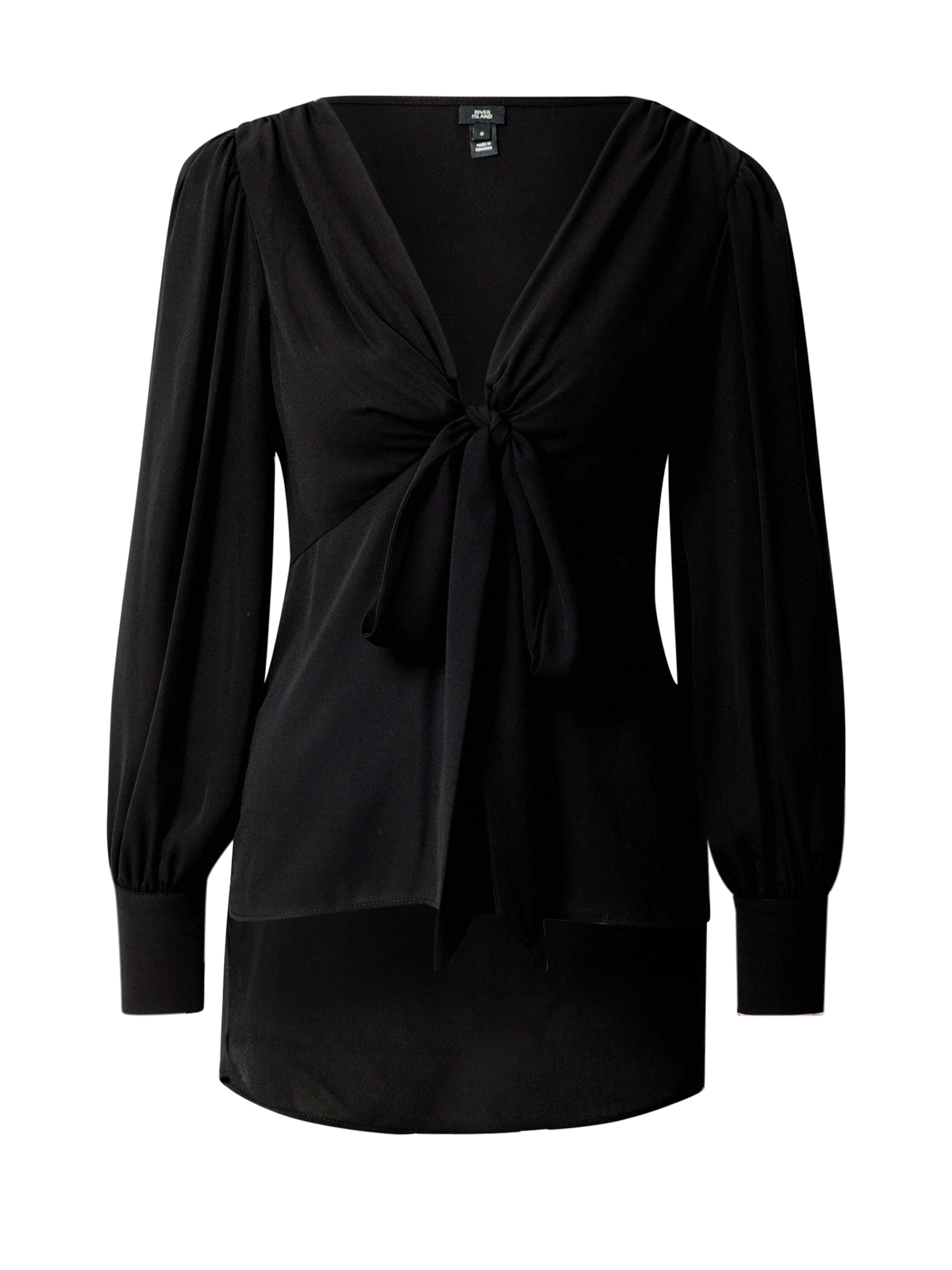 melns River Island Blūze: no priekšpuses