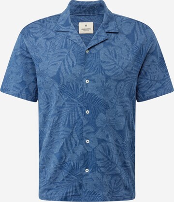 Coupe regular Chemise 'NAEL' JACK & JONES en bleu : devant