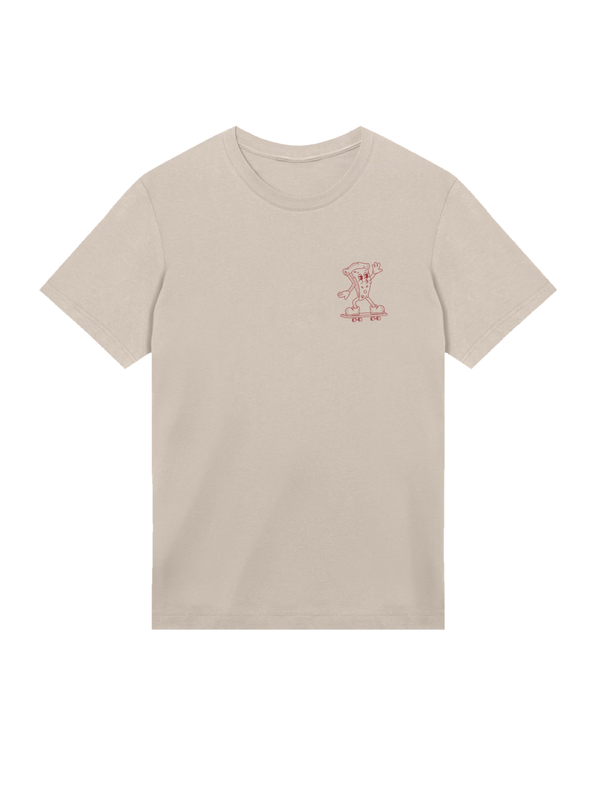 T-Shirt 'Friday Pizza Club' F4NT4STIC en beige : devant
