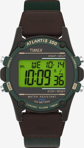 Montre digitale 'Atlantis' TIMEX en marron : devant