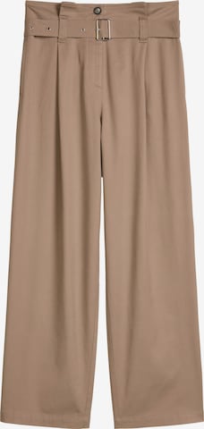 Wide Leg Pantalon à pince Marc O'Polo en marron : devant