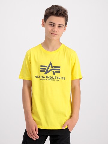 T-Shirt ALPHA INDUSTRIES en jaune : devant
