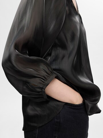 Chemisier 'SLFArina' SELECTED FEMME en noir