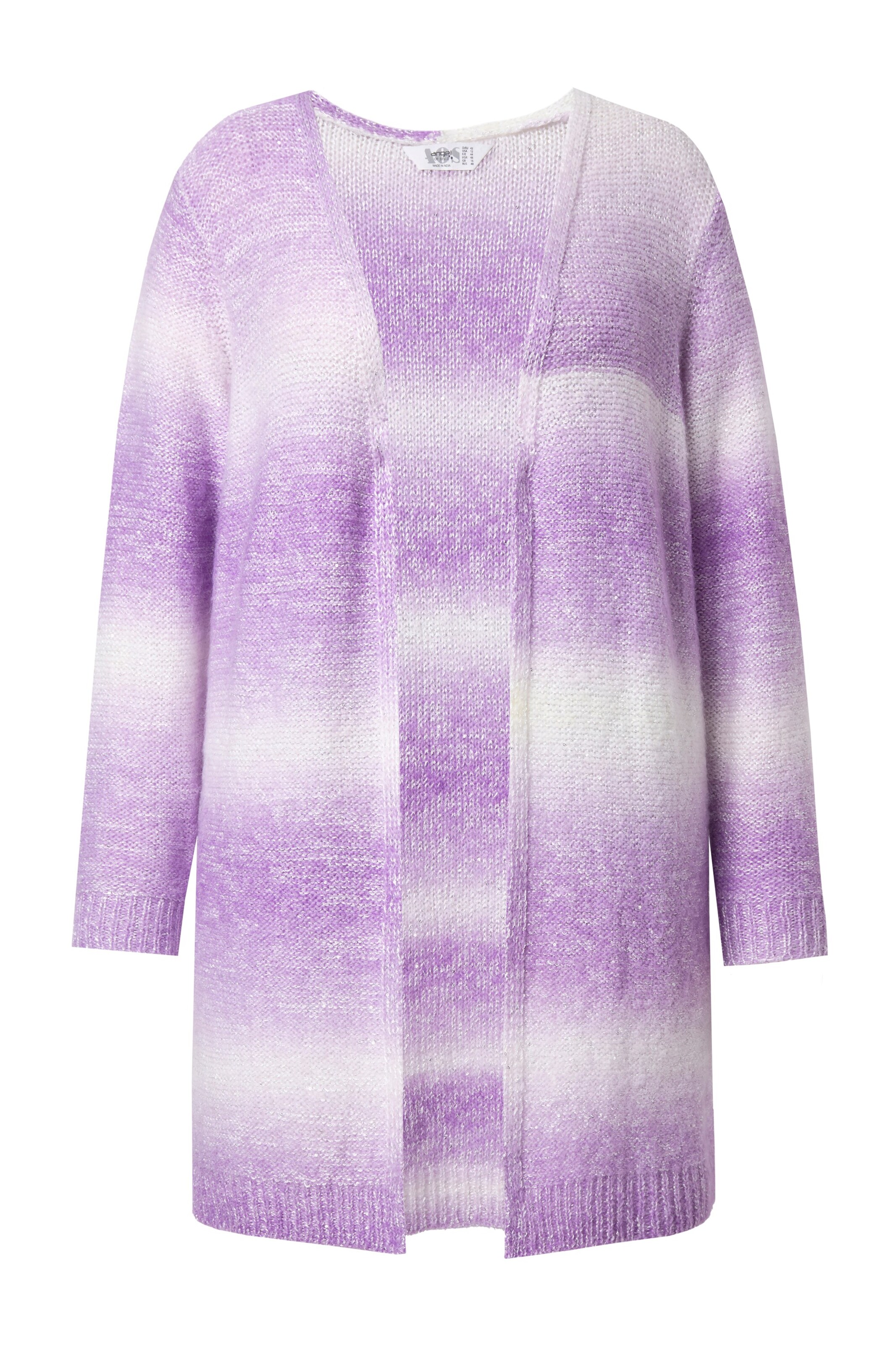 Angel of Style Knit Cardigan in Purple: front