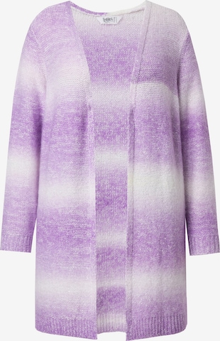 Angel of Style Knit Cardigan in Purple: front