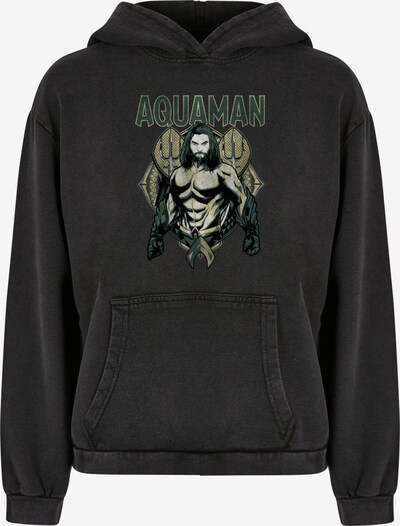 ABSOLUTE CULT Sweatshirt 'Aquaman - Scales' in hellgrau / oliv / jade / schwarz, Produktansicht