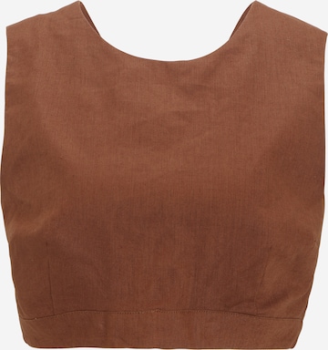 NA-KD Top in Brown: front