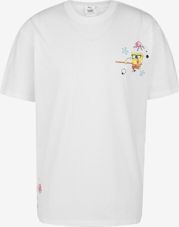 T-Shirt 'X Spongebob' PUMA en blanc : devant
