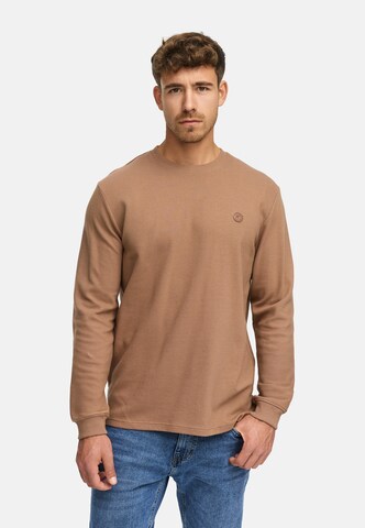 INDICODE JEANS Sweatshirt in Brown: front