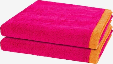 Cawö Handtuch 'Lifestyle Splash' in Pink: Vorderseite