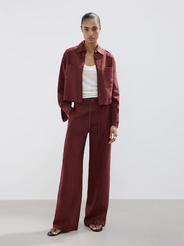 Wide leg Pantaloni 'Ricardo' de la MANGO pe maro