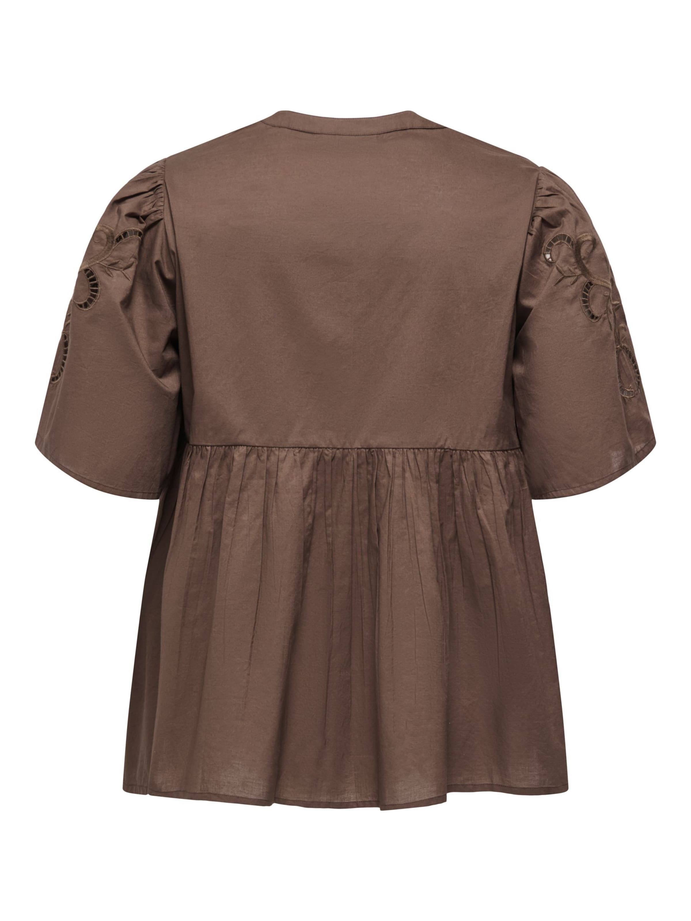 ONLY Carmakoma Bluse i brun