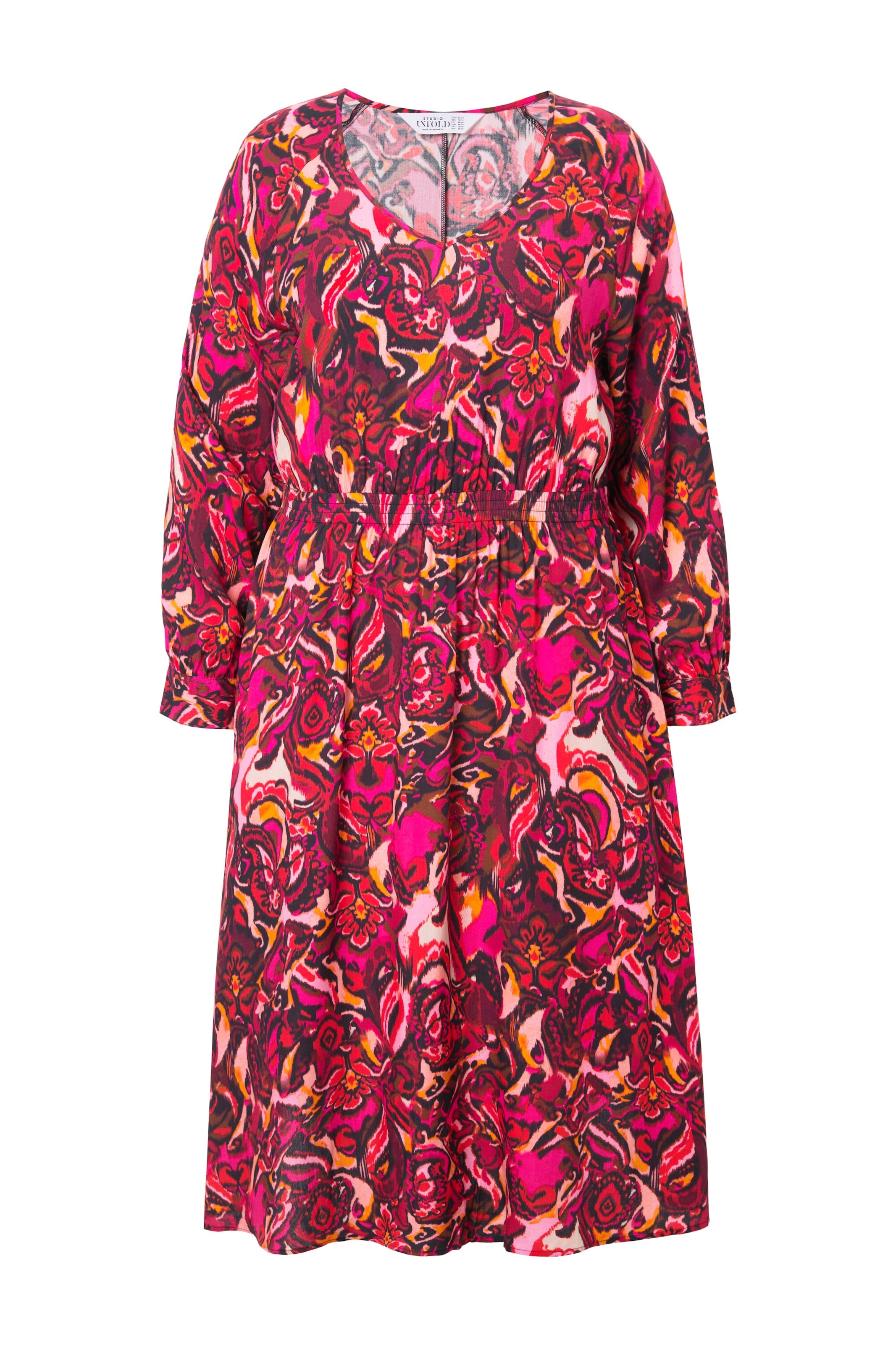 Studio Untold Dress in Yellow / Berry / Neon pink / Black, Item view