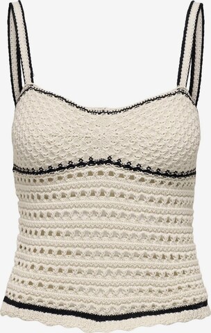 ONLY Knitted Top in White: front