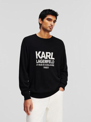 Karl Lagerfeld Pullover 'Rue St-Guillaume' i sort: forside