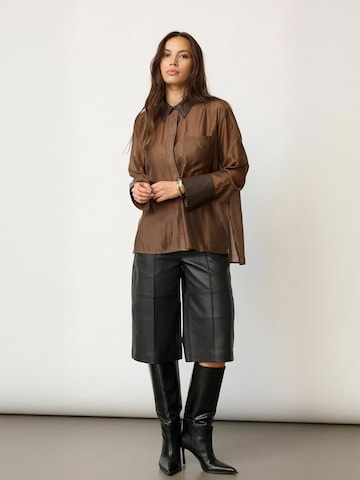 T-shirt ' KawaCC ' co'couture en marron