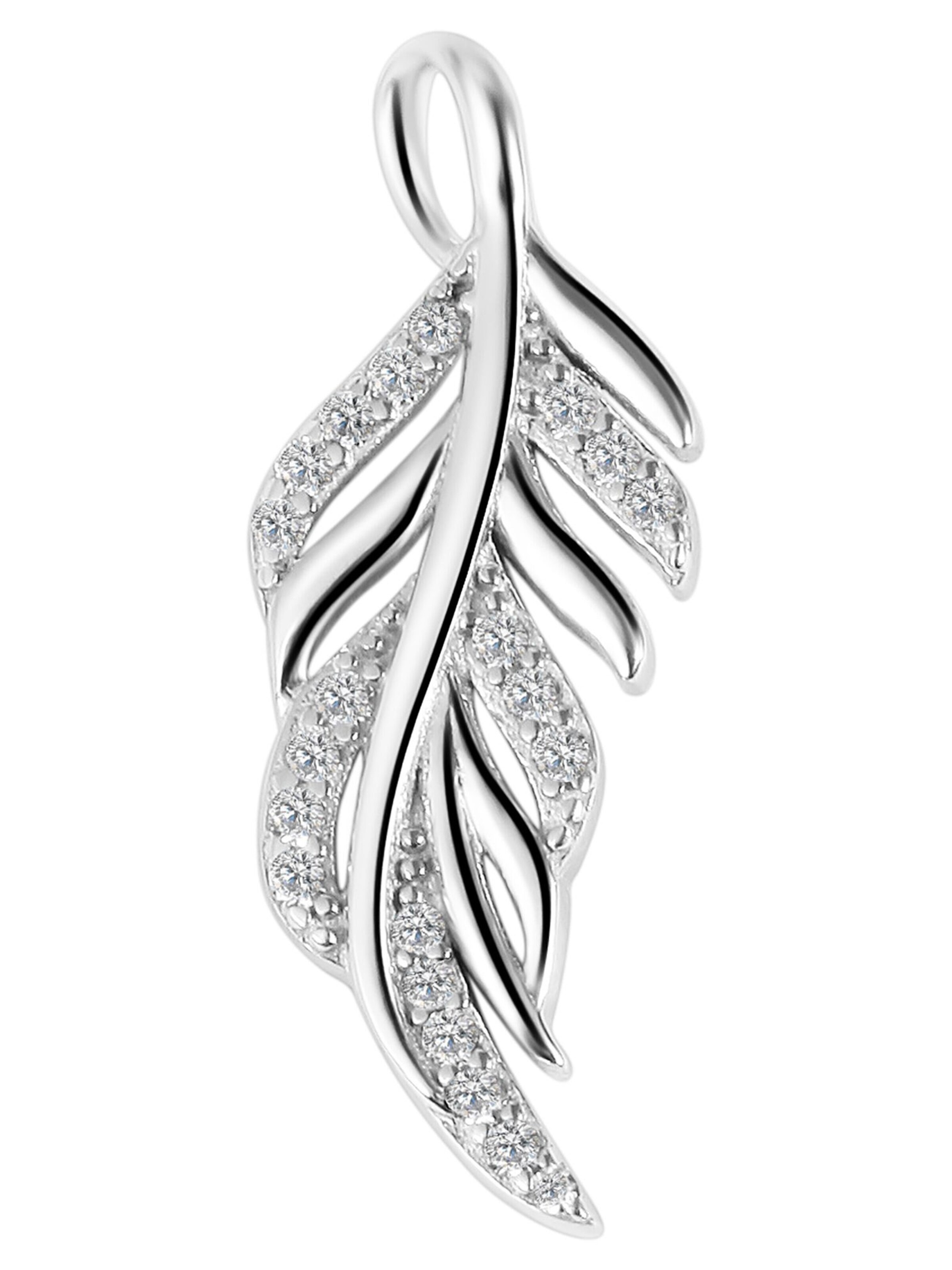 Akzent Pendant '"Akina" aus 925 Sterlingsilber, rhodiniert, langlebig' in Silver