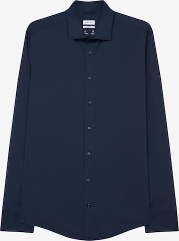 Coupe slim Chemise business SEIDENSTICKER en bleu : devant