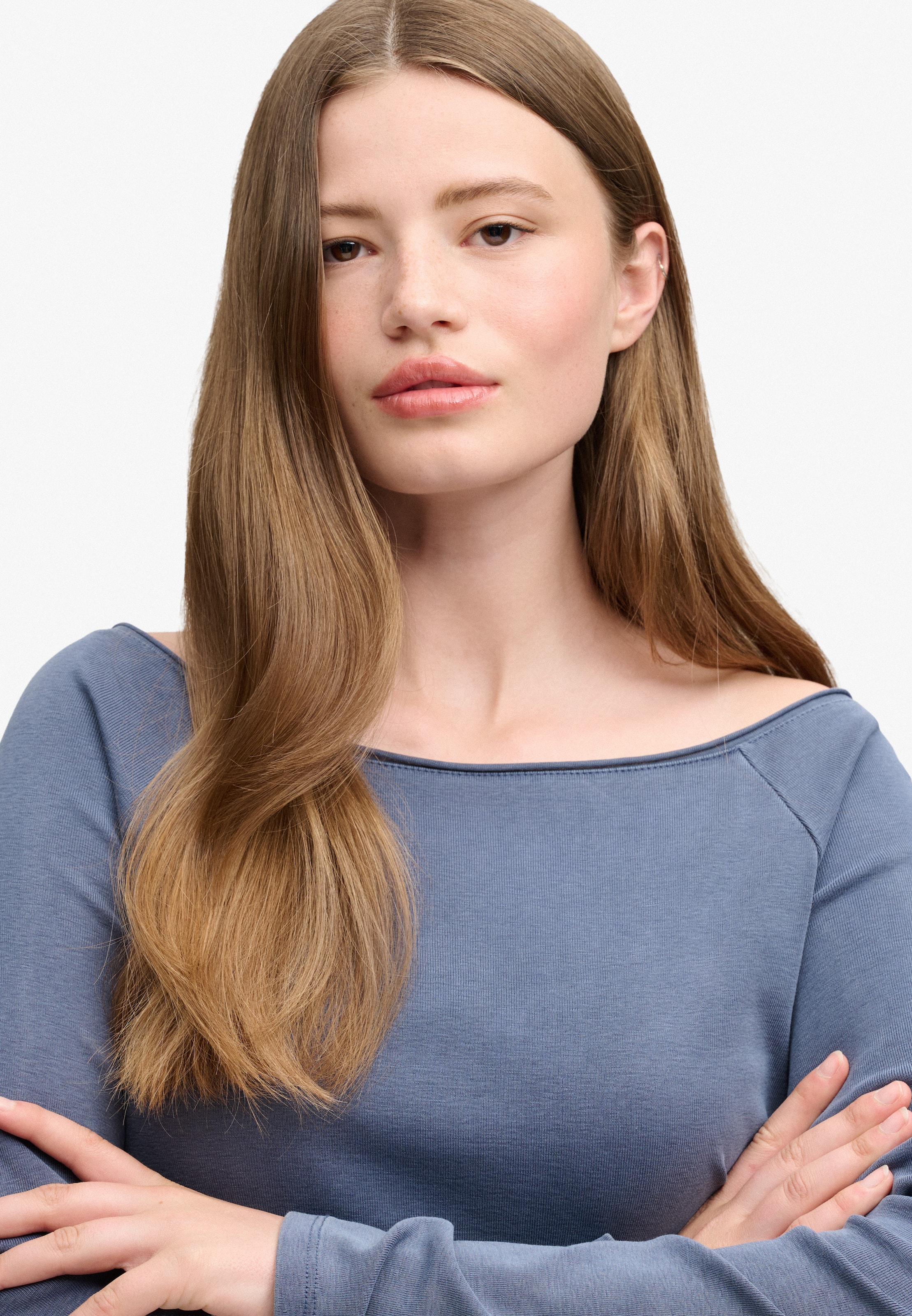 Superdry & Co Shirt 'Bardot' in Blue