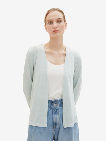 Regular Cardigan TOM TAILOR en bleu : devant