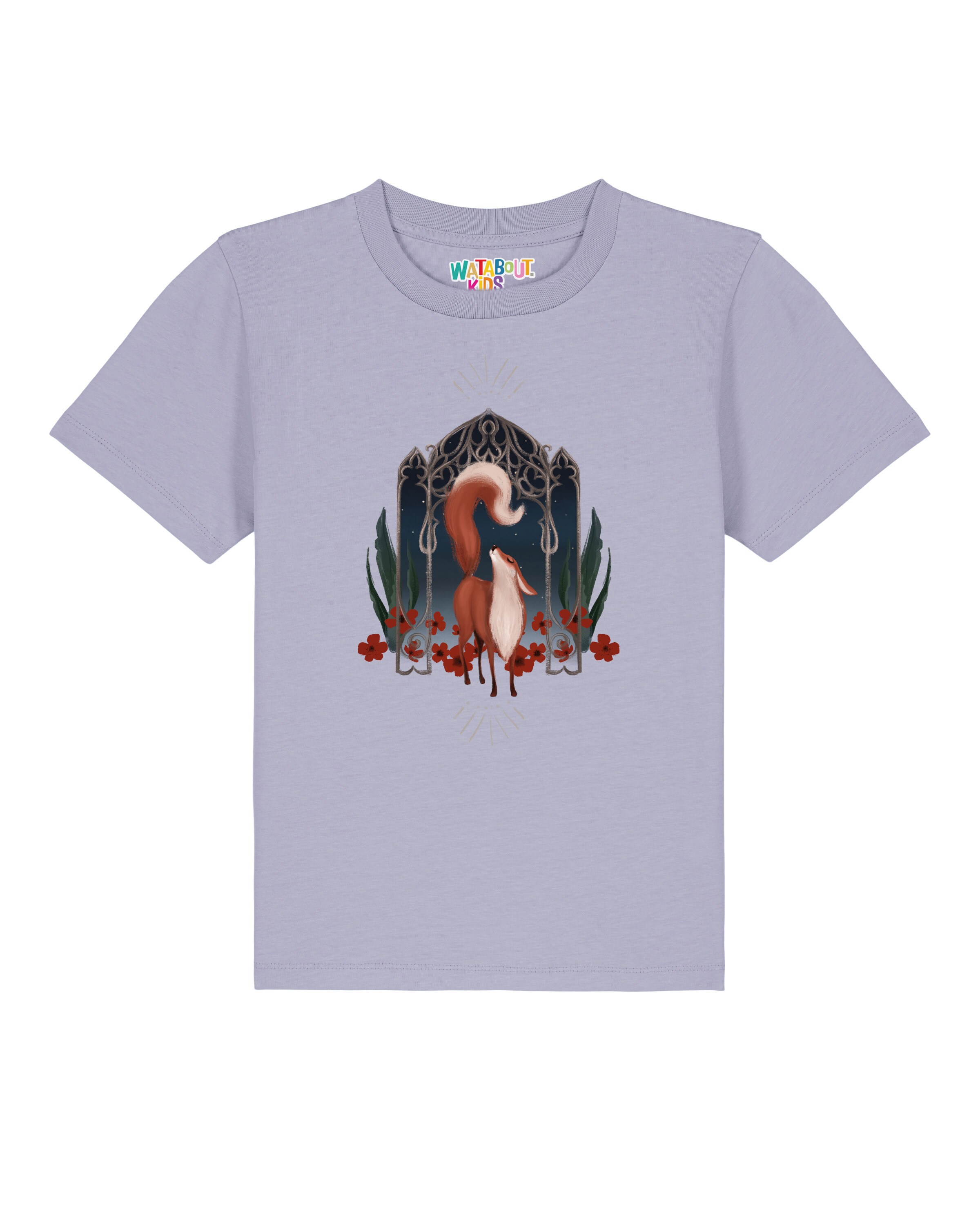 T-Shirt 'Der Wunderschöne Fuchs' watabout.kids en violet : devant
