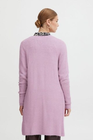 ICHI Knit Cardigan in Purple