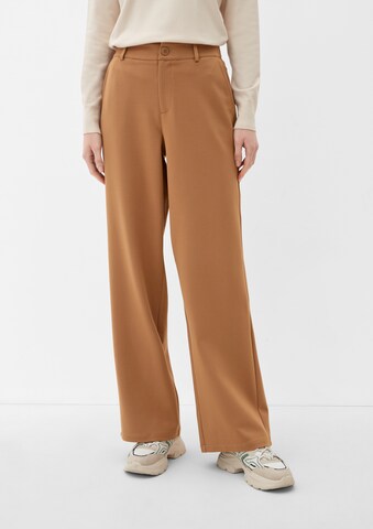s.Oliver Wide leg Trousers in Brown: front