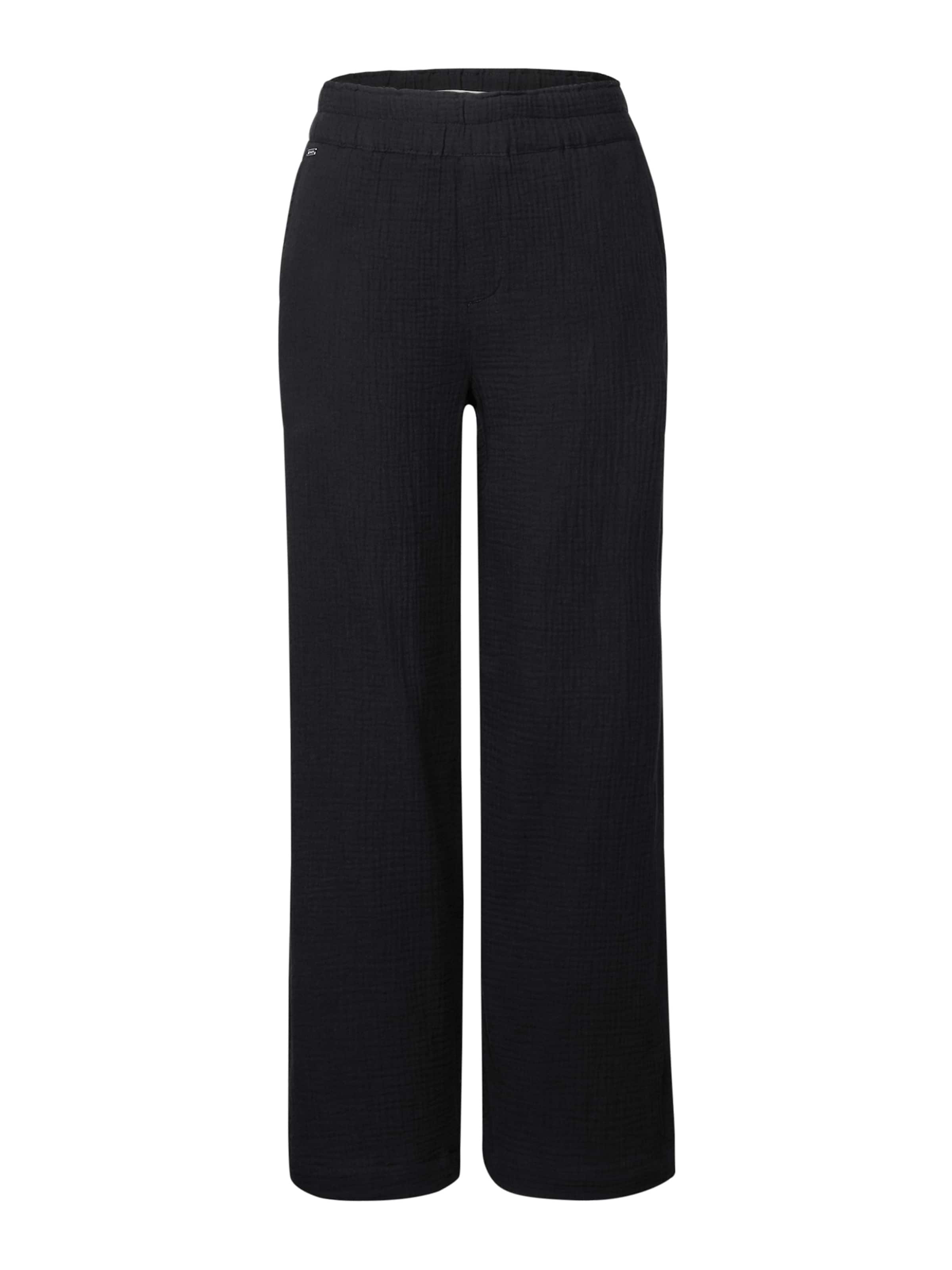 STREET ONE Wide Leg Bukser i sort: forside