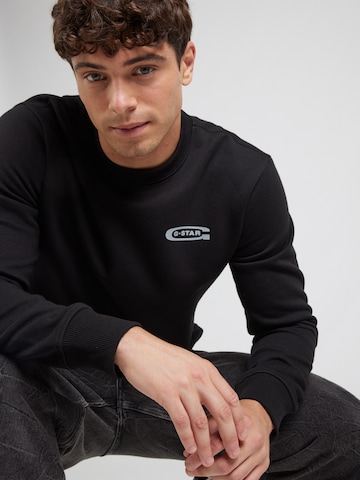 Bluză de molton 'Old Skool' de la G-STAR pe negru