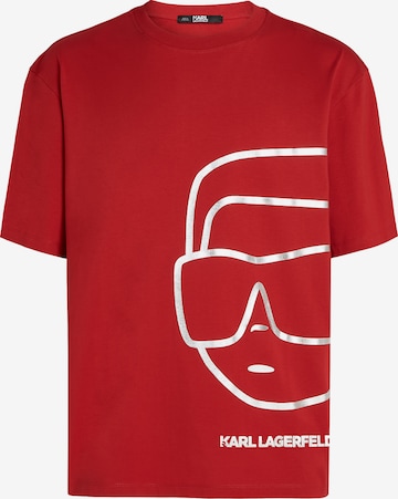 Tricou ' Ikonik' de la Karl Lagerfeld pe roșu: față
