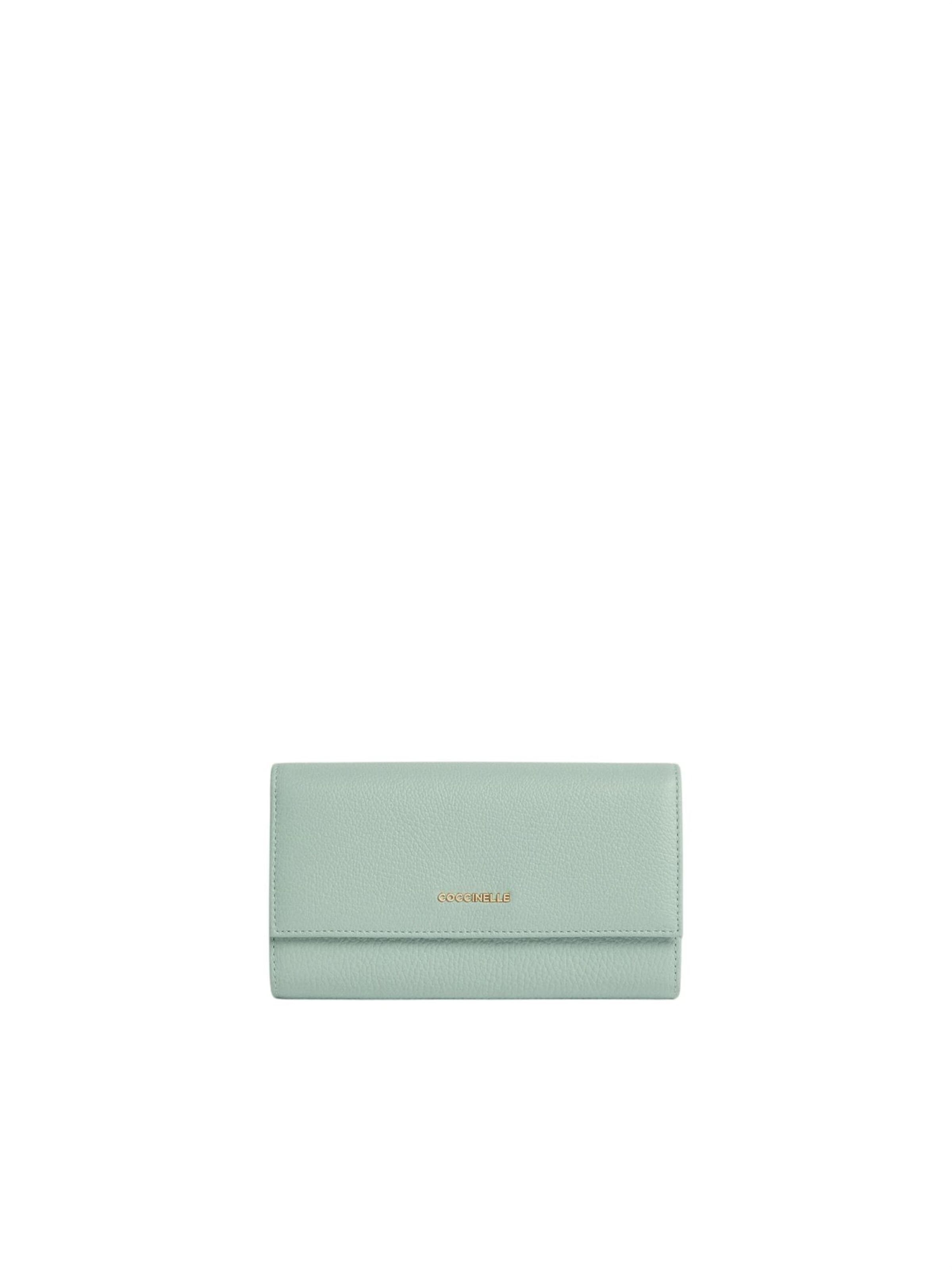 Coccinelle Wallet 'Metallic S26 2' in Blue: front