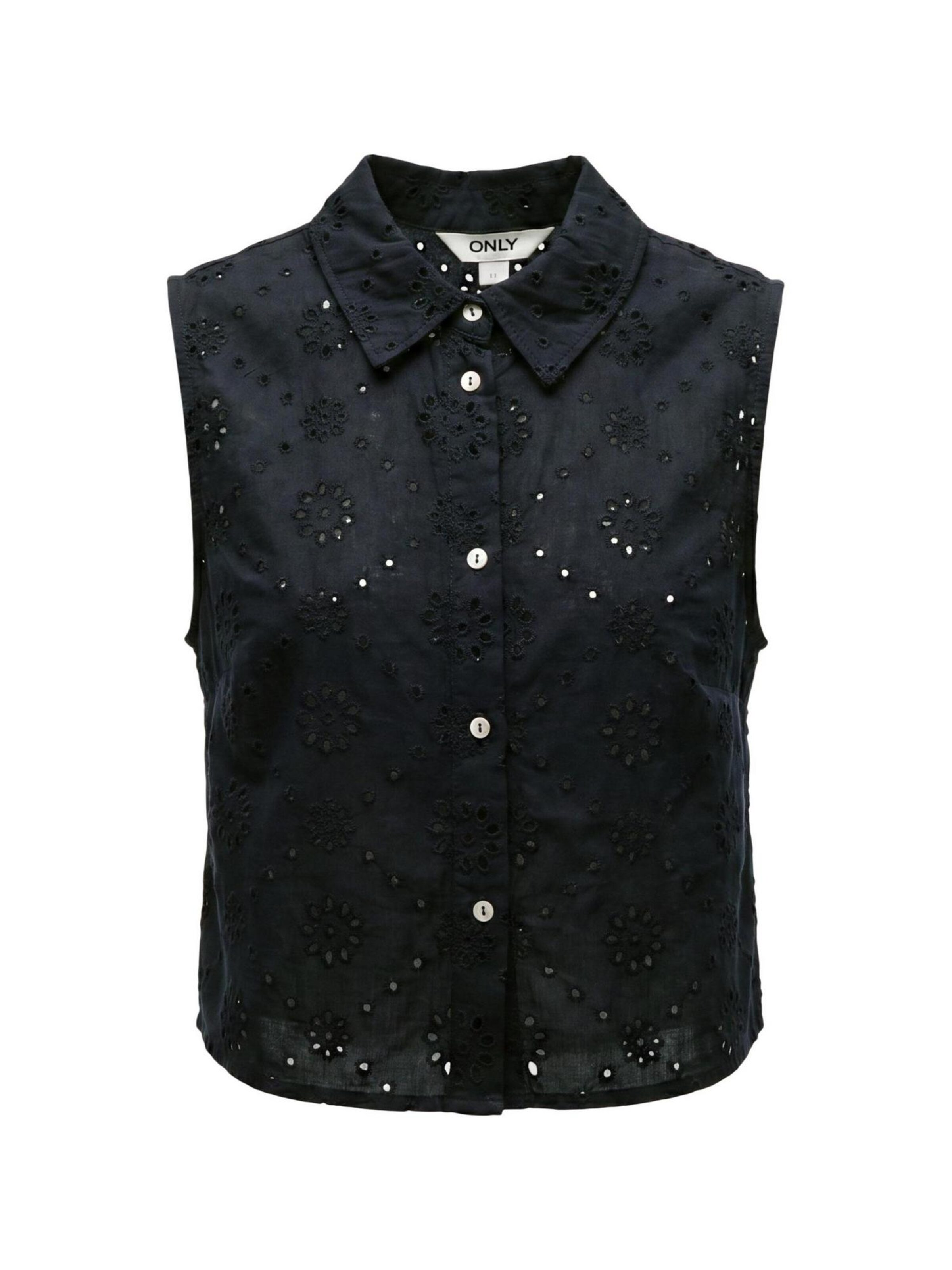 Maglietta 'Onlalithea Sl Short Emb Wvn 15371174' di ONLY in nero: frontale