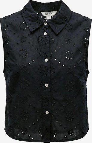 Maglietta 'Onlalithea Sl Short Emb Wvn 15371174' di ONLY in nero: frontale