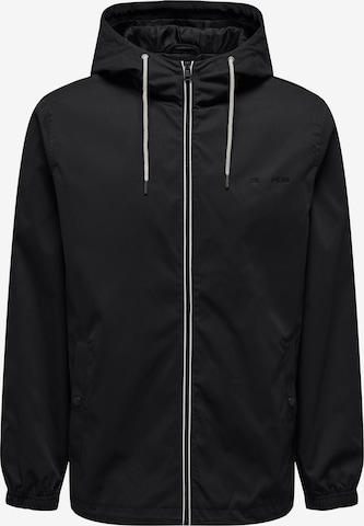 Veste mi-saison 'Alexander' Only & Sons en noir : devant