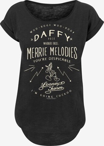 F4NT4STIC Shirt 'Looney Tunes Daffy Duck Vintage Merrie Melodies Despicable' in Black: front